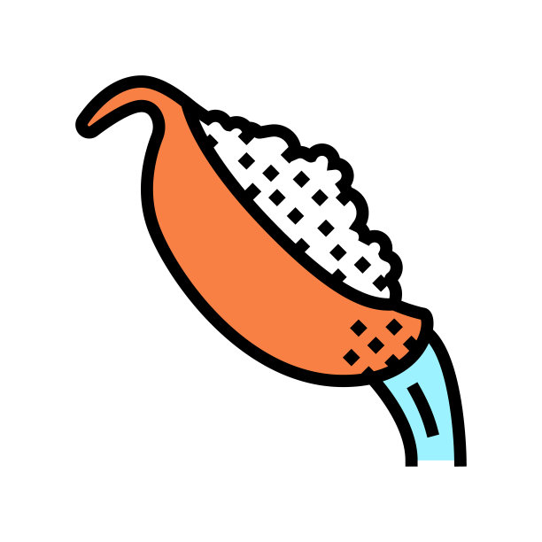 洗衣机大米颜色图标矢量插图图片下载