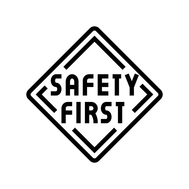 安全道路标志线图标矢量插图图片下载