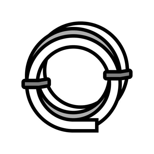 软管滴灌彩色图标矢量插图图片下载