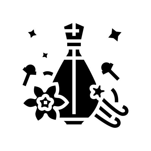 东方笔记香水符号图标矢量插图图片下载