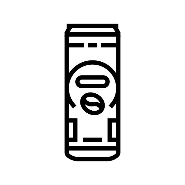 咖啡可以喝直线图标矢量插图图片下载