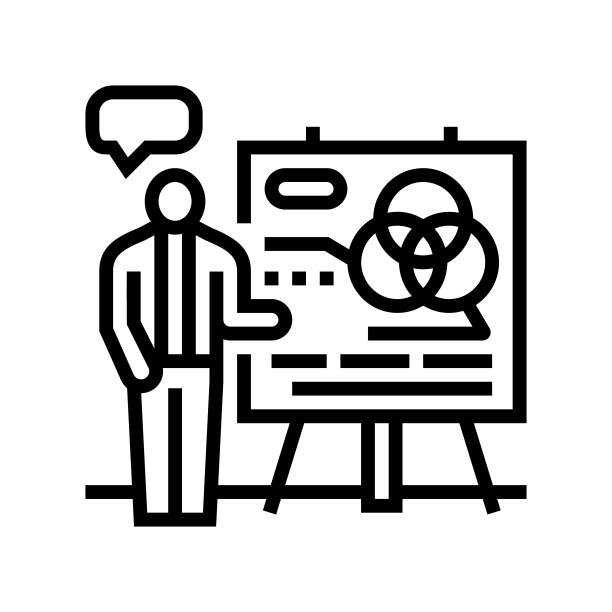 颜色咨询室内设计线条图标矢量插图图片下载