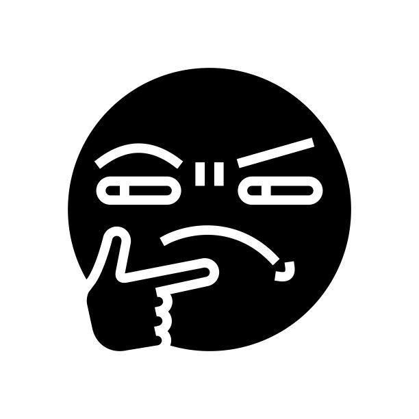 困惑的表情符号符号图标矢量插图图片下载