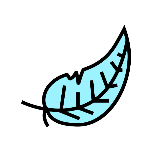 轻羽毛柔软蓬松的颜色图标矢量插图图片下载