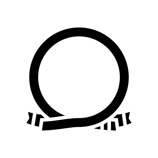 框架彩带旗帜设计字形图标矢量插图图片下载