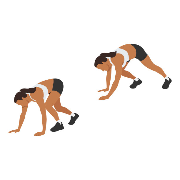 做熊散步的女人在平地上锻炼图片下载