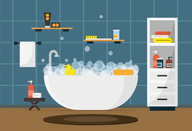 浴室家具。浴室内。图片下载