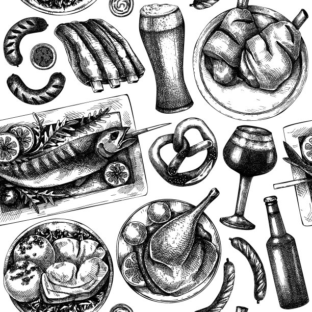 啤酒节无缝模式图片下载