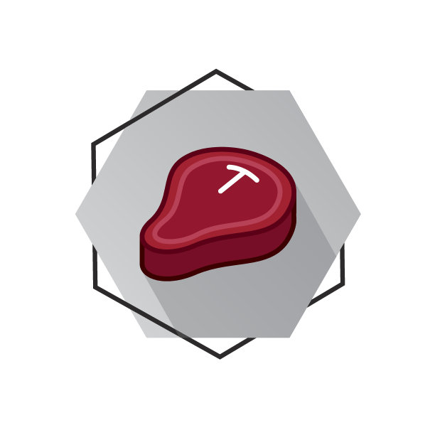 肉图标设计模板矢量孤立插图图片下载