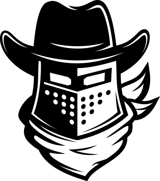牛仔骑士头盔的标志图片下载