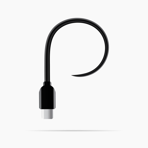 P标志由c型电缆制成。矢量隔离字体，用于数字设计，模板，应用标志等。图片下载