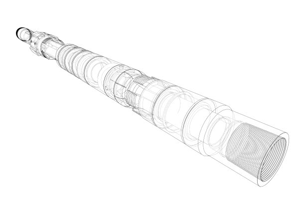 圆柱装置的轮廓图或草图图片下载