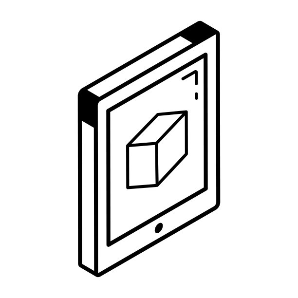 2.5D矢量图标：3D建模实体图片下载