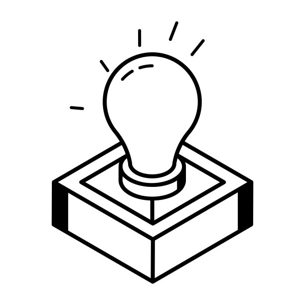 线图标中的灯泡表示创造力图片下载