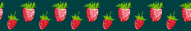 颜色草莓横幅模板。婴儿食品的草莓背景。图片下载