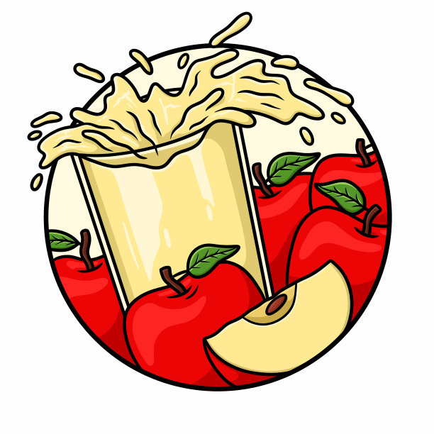 苹果汁飞溅玻璃分离图片下载