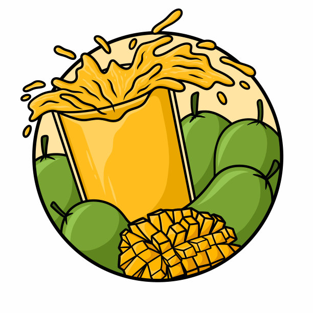 溅杯芒果汁分离图片下载