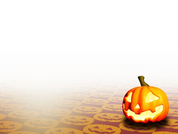 万圣节南瓜背景插图与边缘图片下载
