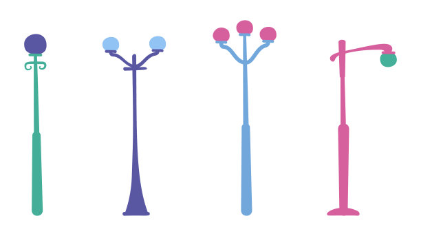 设置路灯灯柱路灯杆图片下载