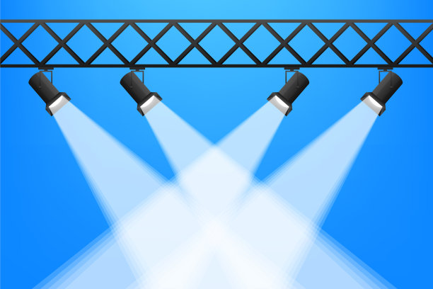 抽象模型与蓝色的投影白色图片下载