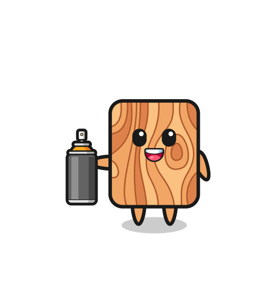 可爱的木板做涂鸦炸弹图片下载