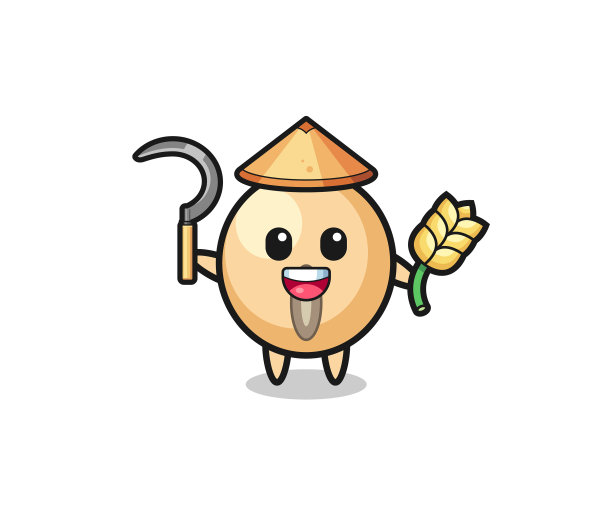 种植大豆的亚洲农民图片下载