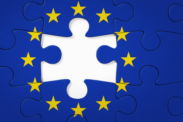 欧盟国旗拼图，除了少了一块，其余部分都完成了图片下载