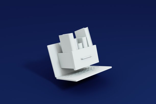 在线课堂，在线教育，手机上的E-learning技术。设备上的培训课程和家庭学校。三维渲染图片下载