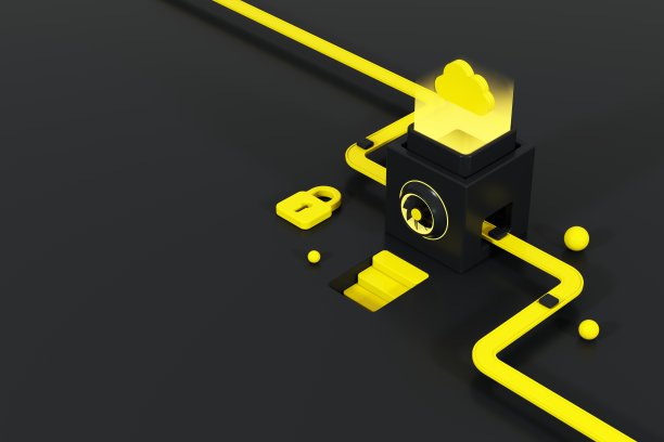 CPU生产线的三维渲染。云3d图标，数据保护图片下载