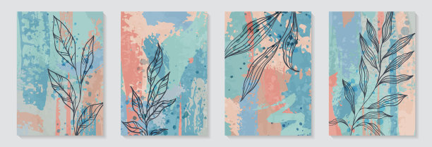 极简主义的手绘抽象艺术图片下载