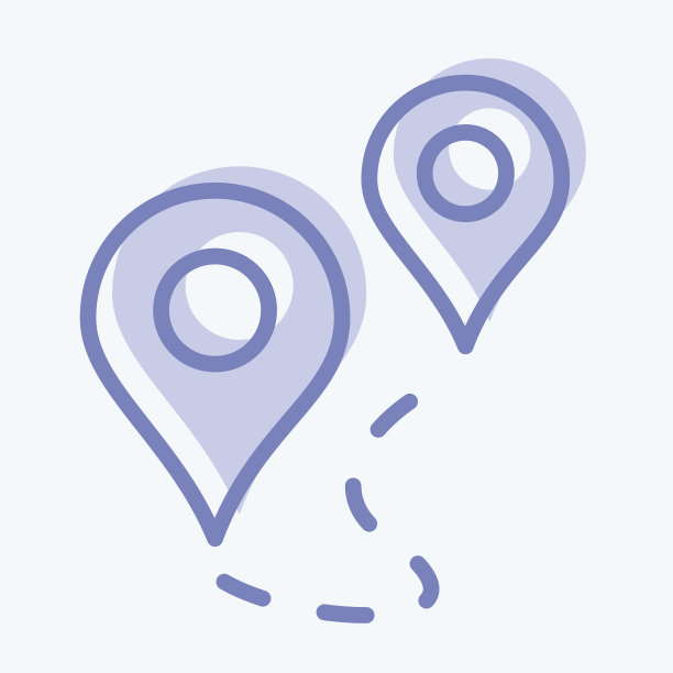 图标路线适合教育标志两种色调图片下载