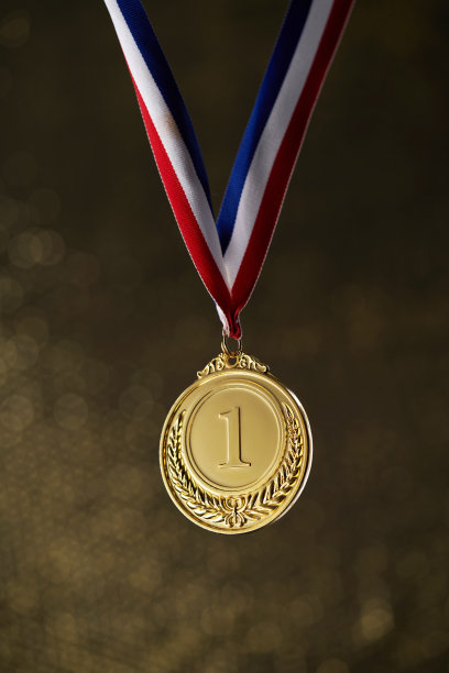 高斯彩色奖章与复制空间图片下载