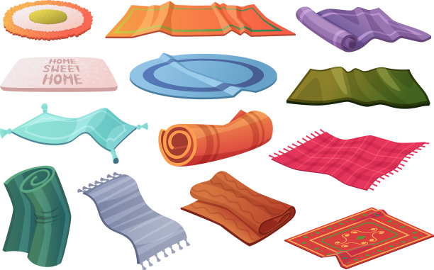 舒适的地毯羊毛纺织品制作的大地毯图片下载