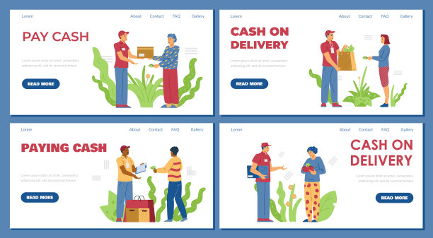 人们用现金给快递公司买食物图片下载