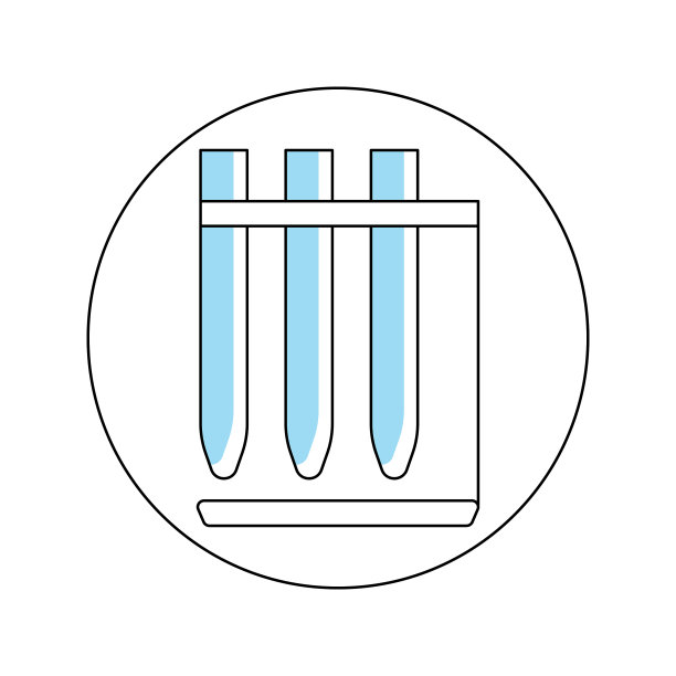 圆形模板药房图标试管符号图片下载