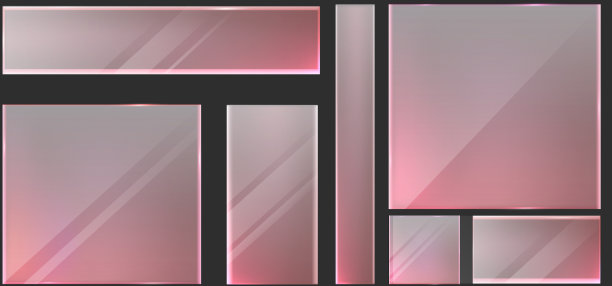 玻璃板:置于透明背景圆片上的玻璃板图片下载