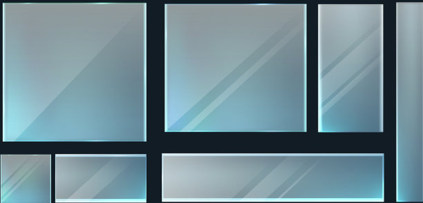 玻璃板:置于透明背景圆片上的玻璃板图片下载