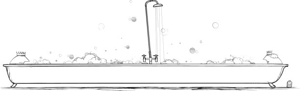 国王和王后在他们豪华的浴缸里放松图片下载