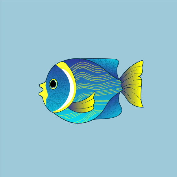 可爱的水中鱼卡通教育图片下载