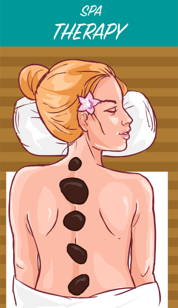 水疗中心的女人-向量图片下载