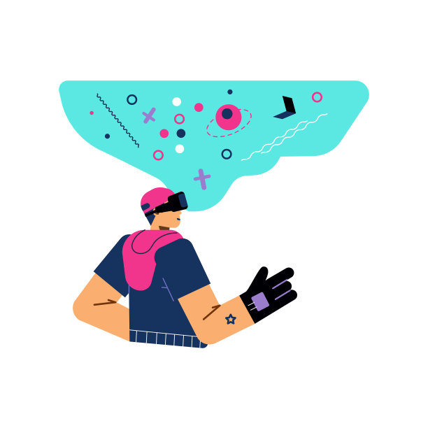 戴着vr眼镜探索元宇宙的男子或青少年图片下载