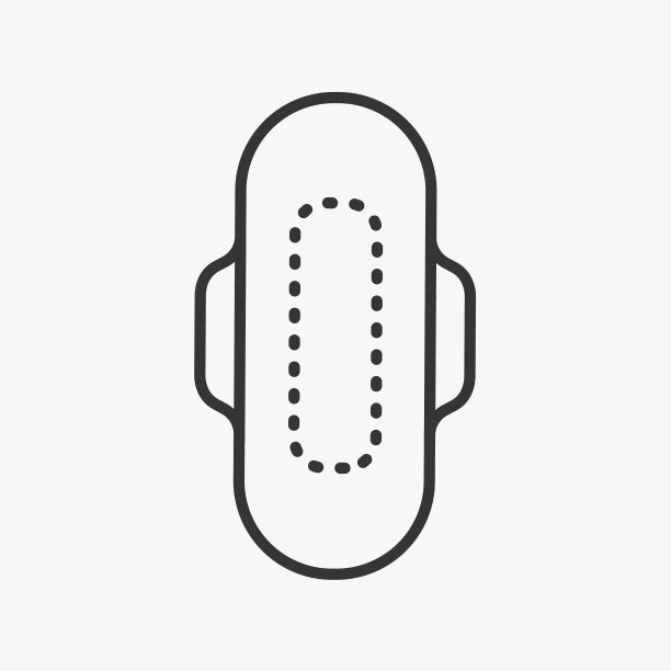 卫生巾线图标。广告模板。向量孤立图片下载