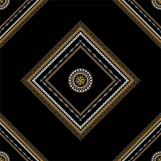 用宝石、金链和珍珠装饰的无缝图案。图片下载