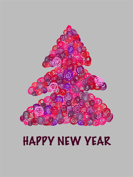 向量圣诞树的背景快乐。每股收益10图片下载