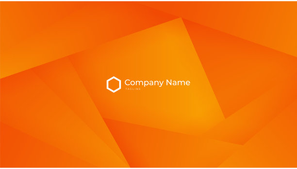 现代干净的风格金橙名片设计模板图片下载