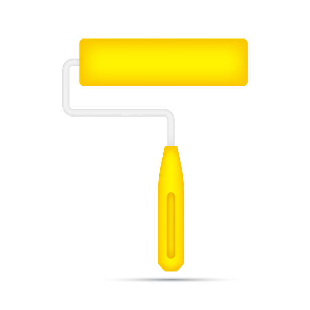 漆辊隔离在白色背景上图片下载