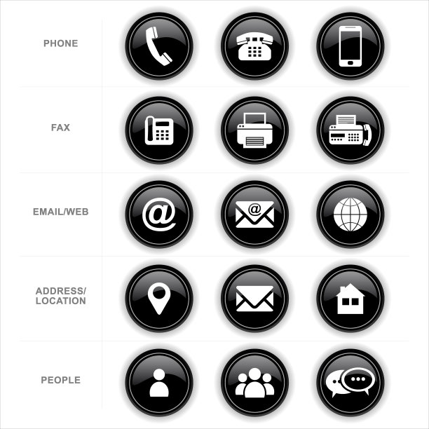 名片联系信息图标收集图片下载