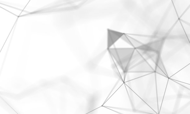 抽象白色几何背景。连接结构。科学背景。未来技术HUD元素。连接点和线。大数据可视化与商业图片下载