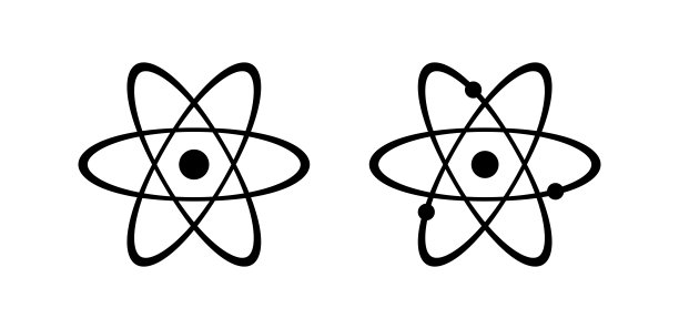 原子图标。科学家、科学技术的象征。图片下载