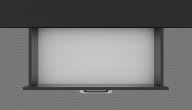 柜体黑色空开抽屉俯视图图片下载